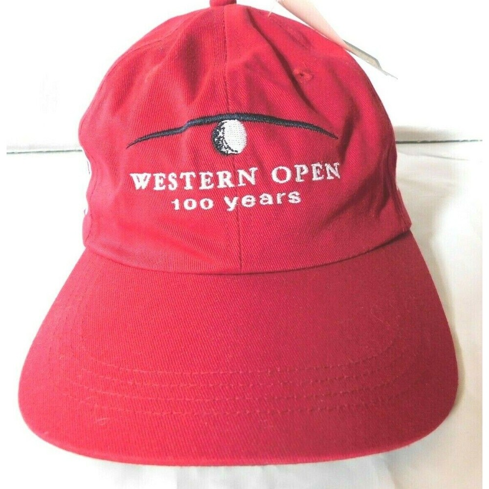 Western Open 100 Years Red Golf Hat Cap 1999 Tournament New With Tags